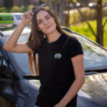 Czarna koszulka GO EVCZI Widok z przodu